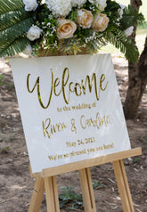 Acrylic Last Name Wedding Sign